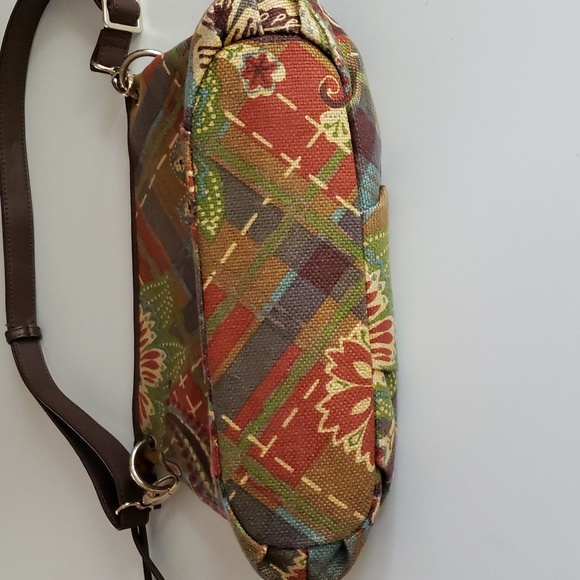 Spartina 449 Daufuskie Island Floral Plaid Crossbody - Picture 6 of 7